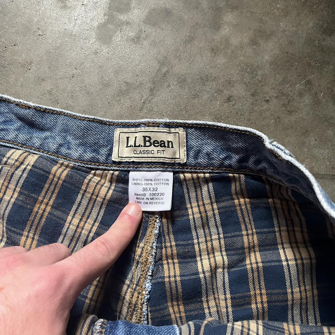 Vintage Flannel Lined LL Bean Denim Size 35x32 Dm... - Depop