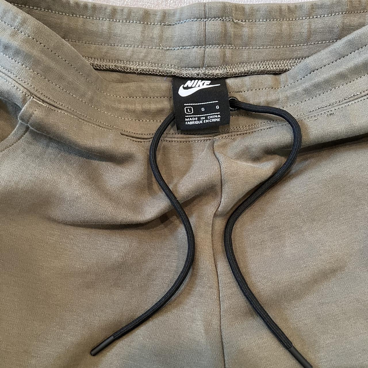 Nike olive green slim fit joggers size large (but... Depop