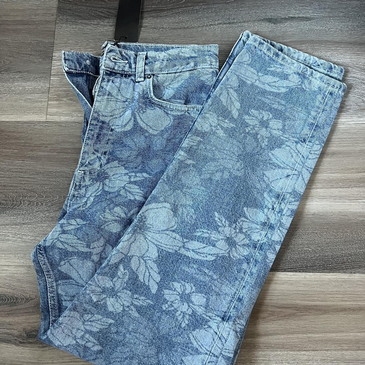Nasty Gal Brand new Flower print jeans! - Depop