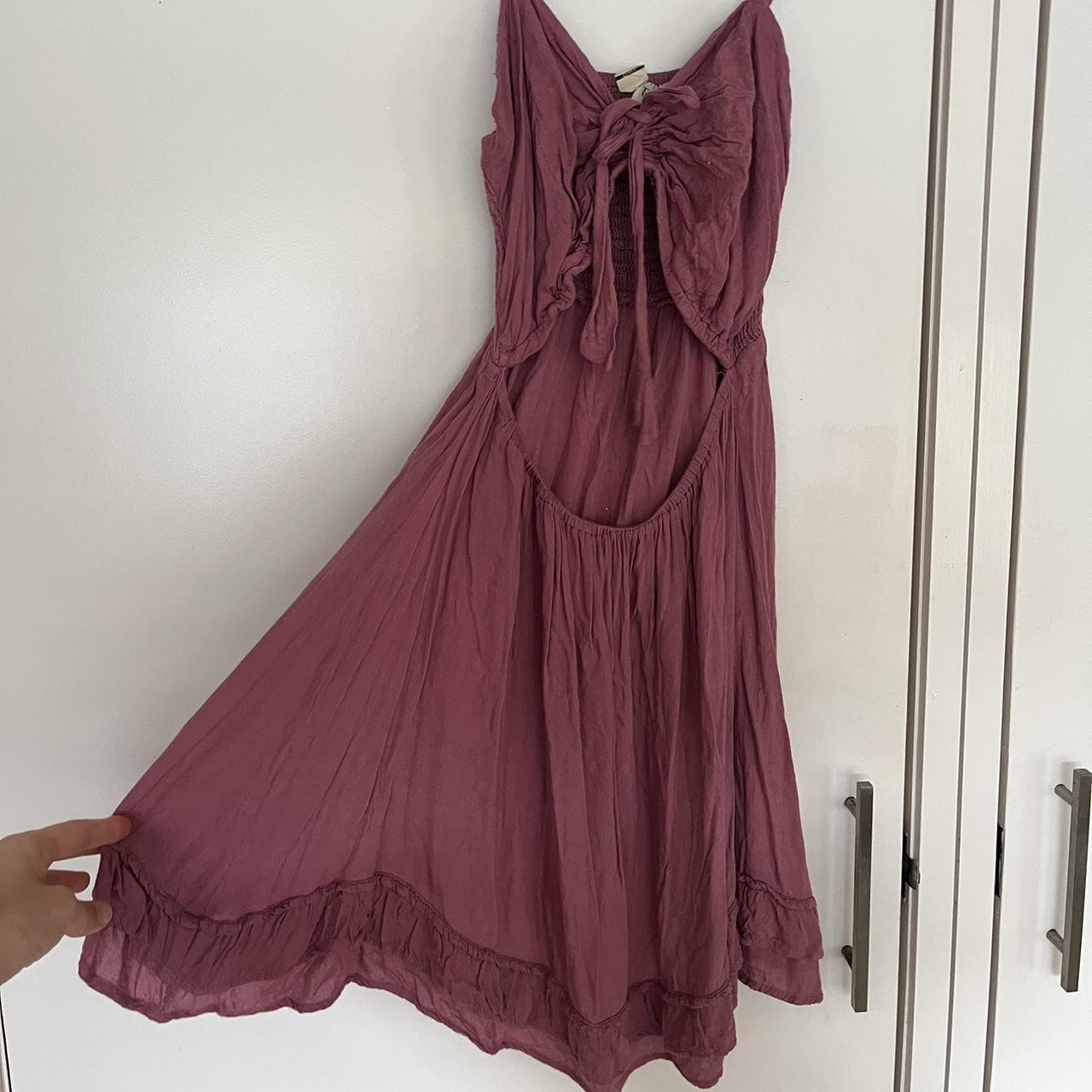 Women's Burgundy And Pink Dress 