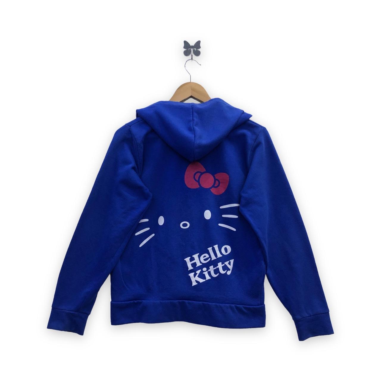 Hello Kitty Women's Blue Sweatshirt | Depop