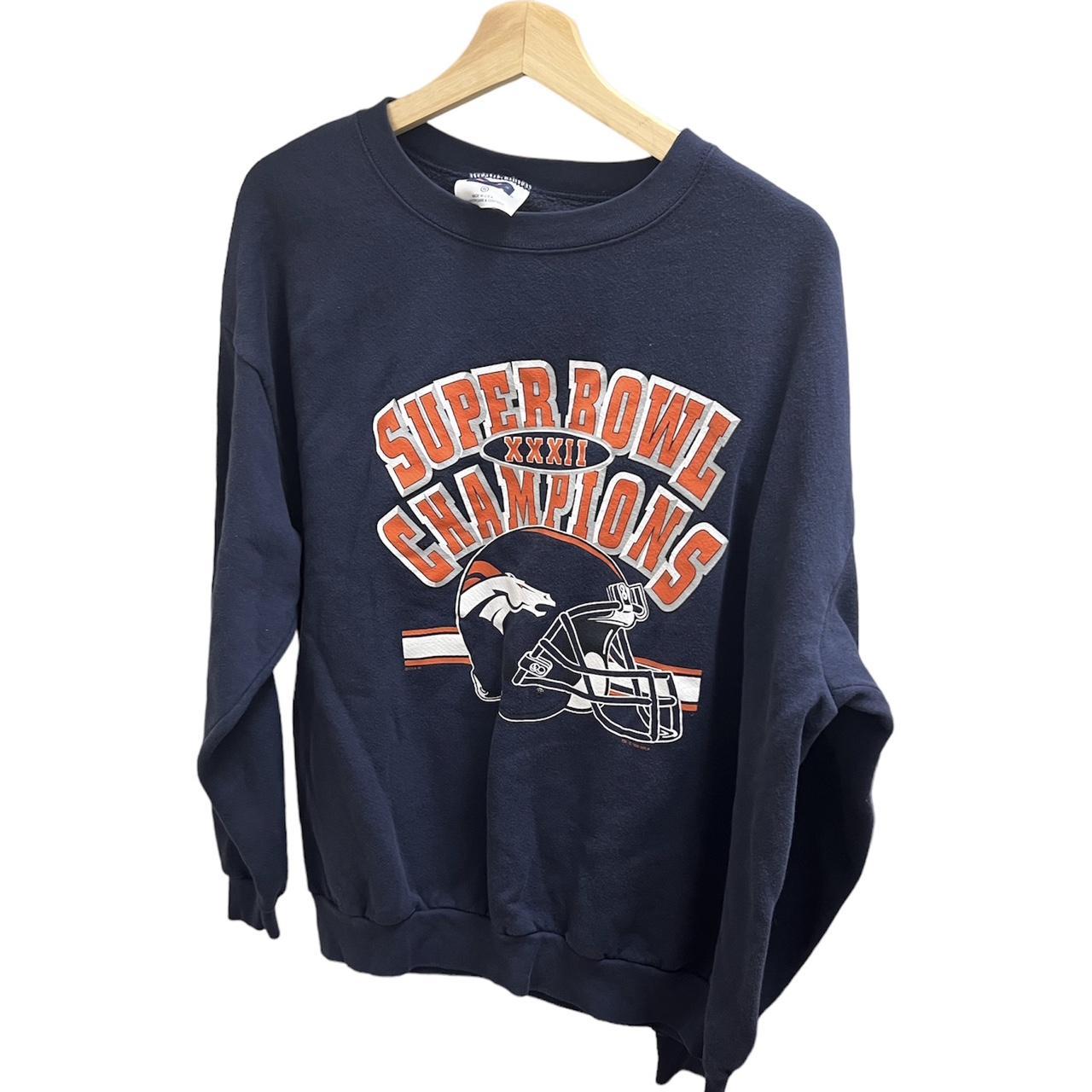 Vintage Denver Broncos sweatshirt, NFL navy blue graphic crewneck - XL