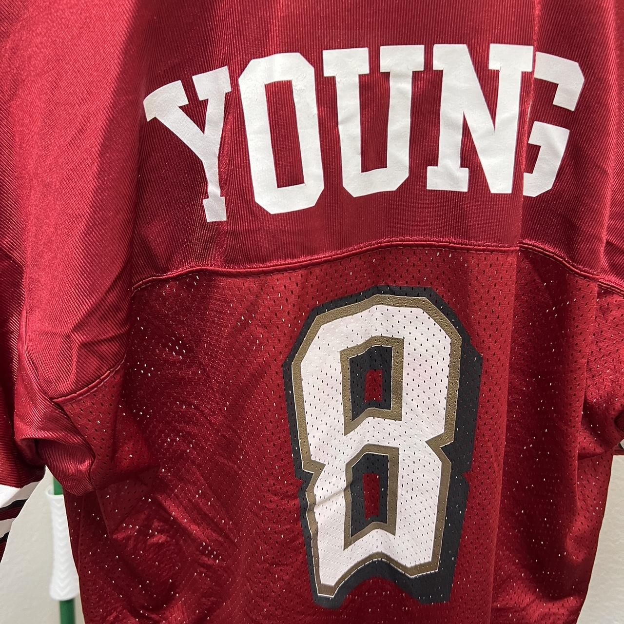 Vintage 49ers Steve Young Tshirt Condition: 7/10 - Depop