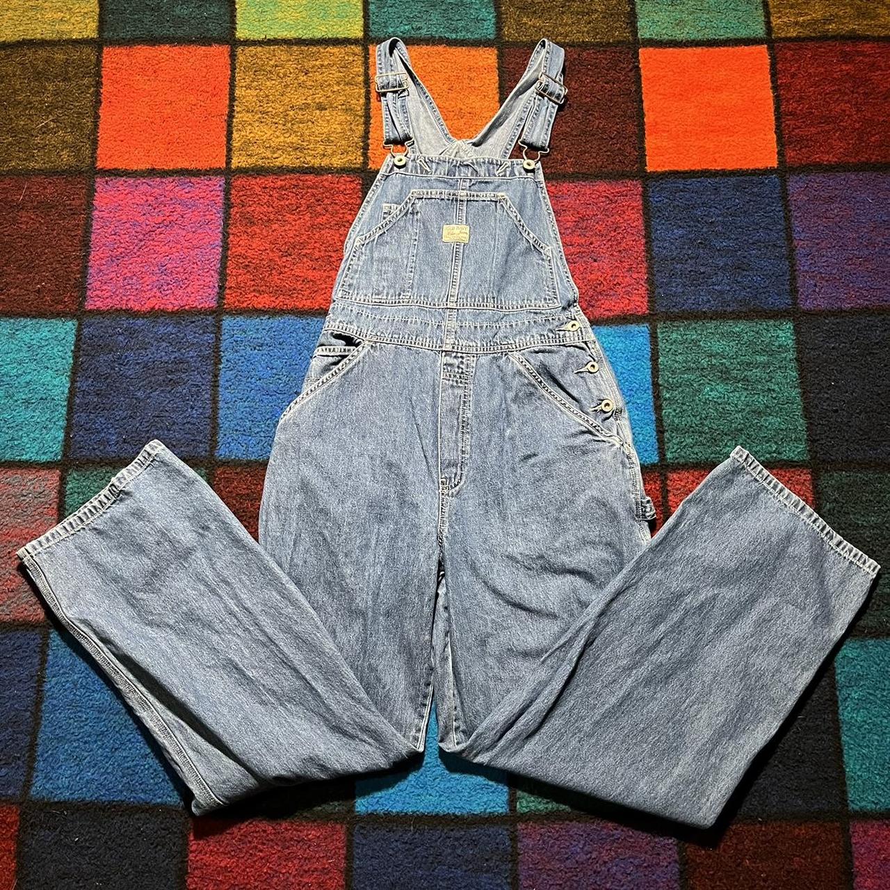 Vintage 90's Old Navy Denim Overalls in size women's... Depop