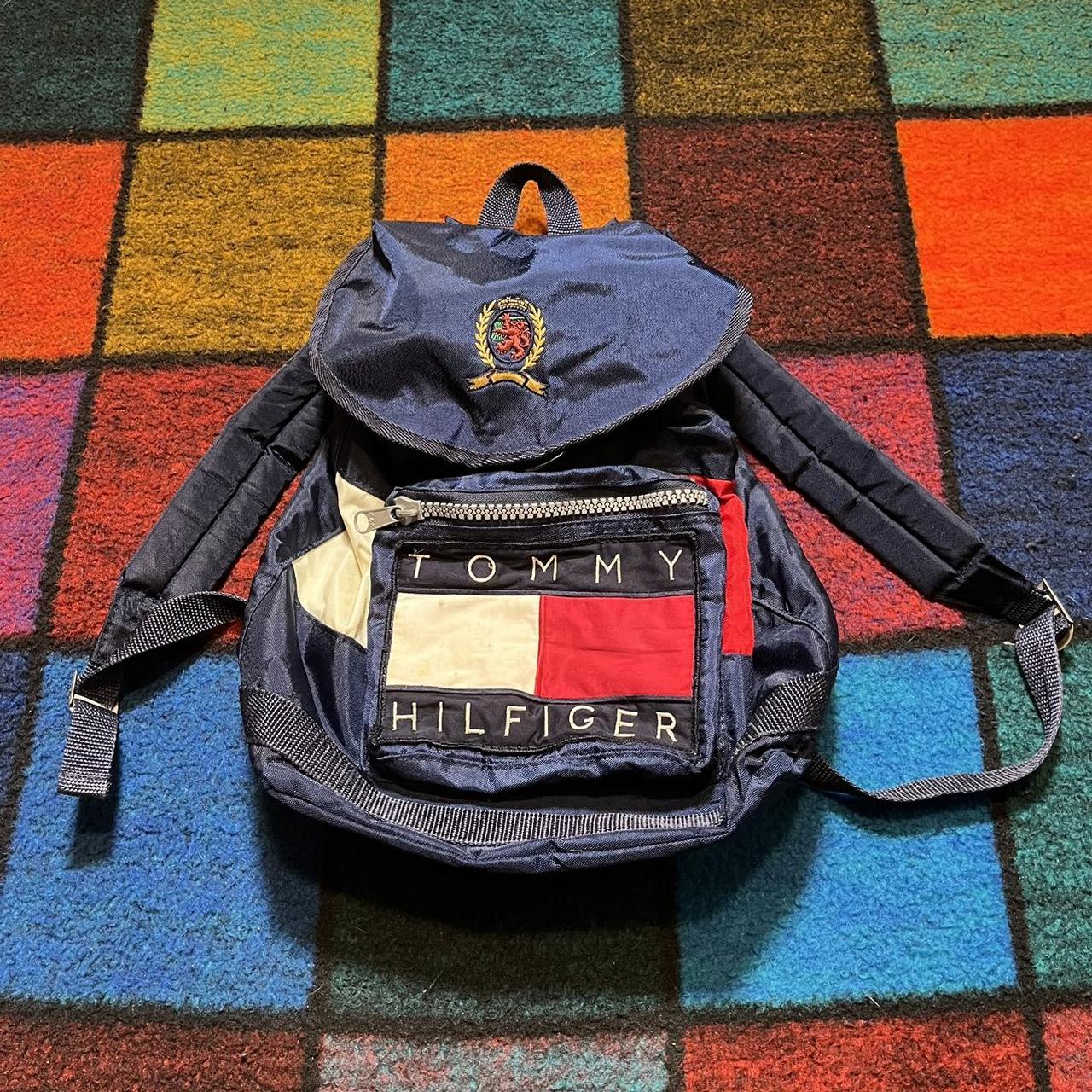 Tommy hilfiger plaid on sale backpack