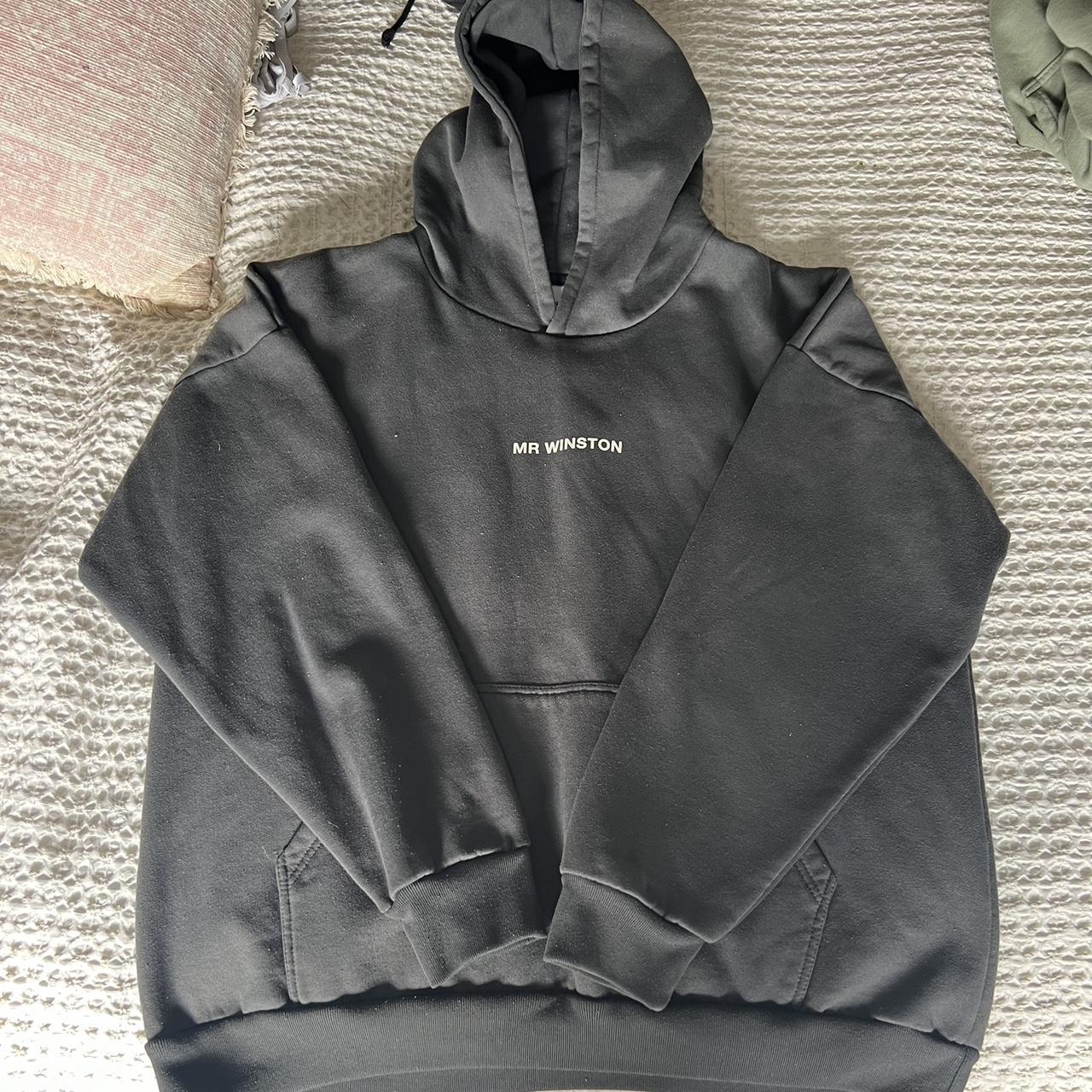 selling Mr Winston charcoal puff hoodie size... - Depop