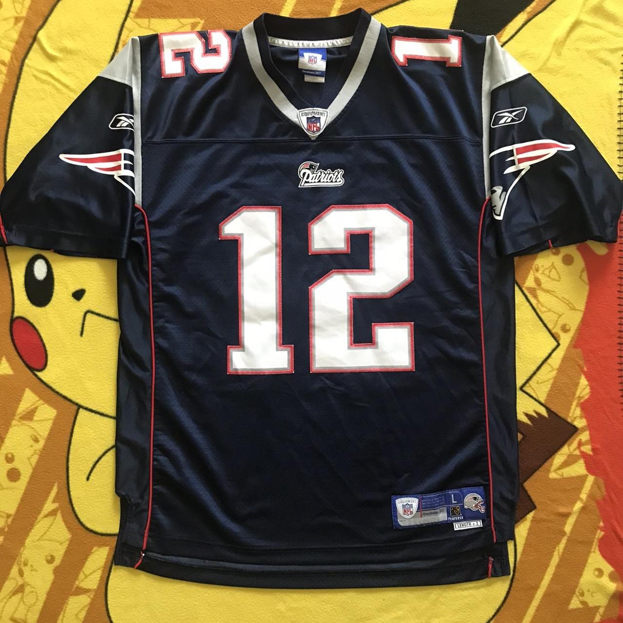 Vintage New England Patriots Tom Brady Jersey in - Depop