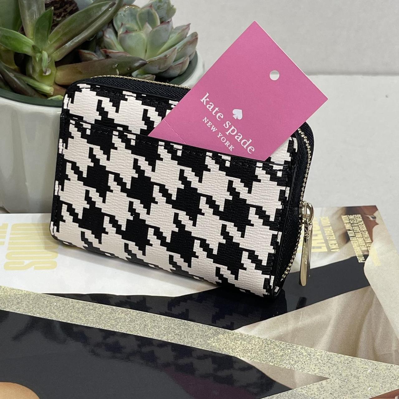 Kate Spade Darcy Houndstooth Wallet New With Tag