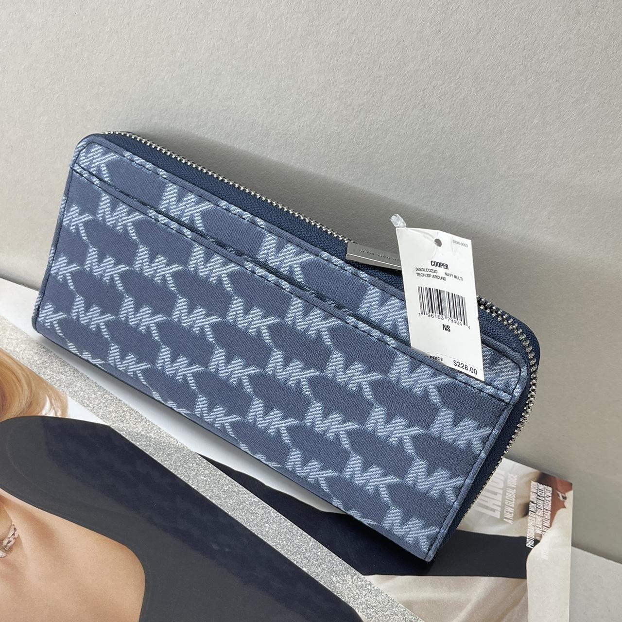 Michael kors deals navy blue wallet