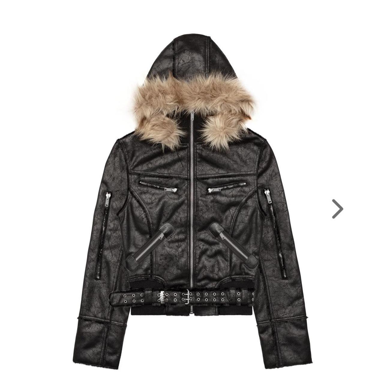 RACER WORLDWIDE SHEEPSKIN JACKET WITH DETACHABLE FUR... - Depop