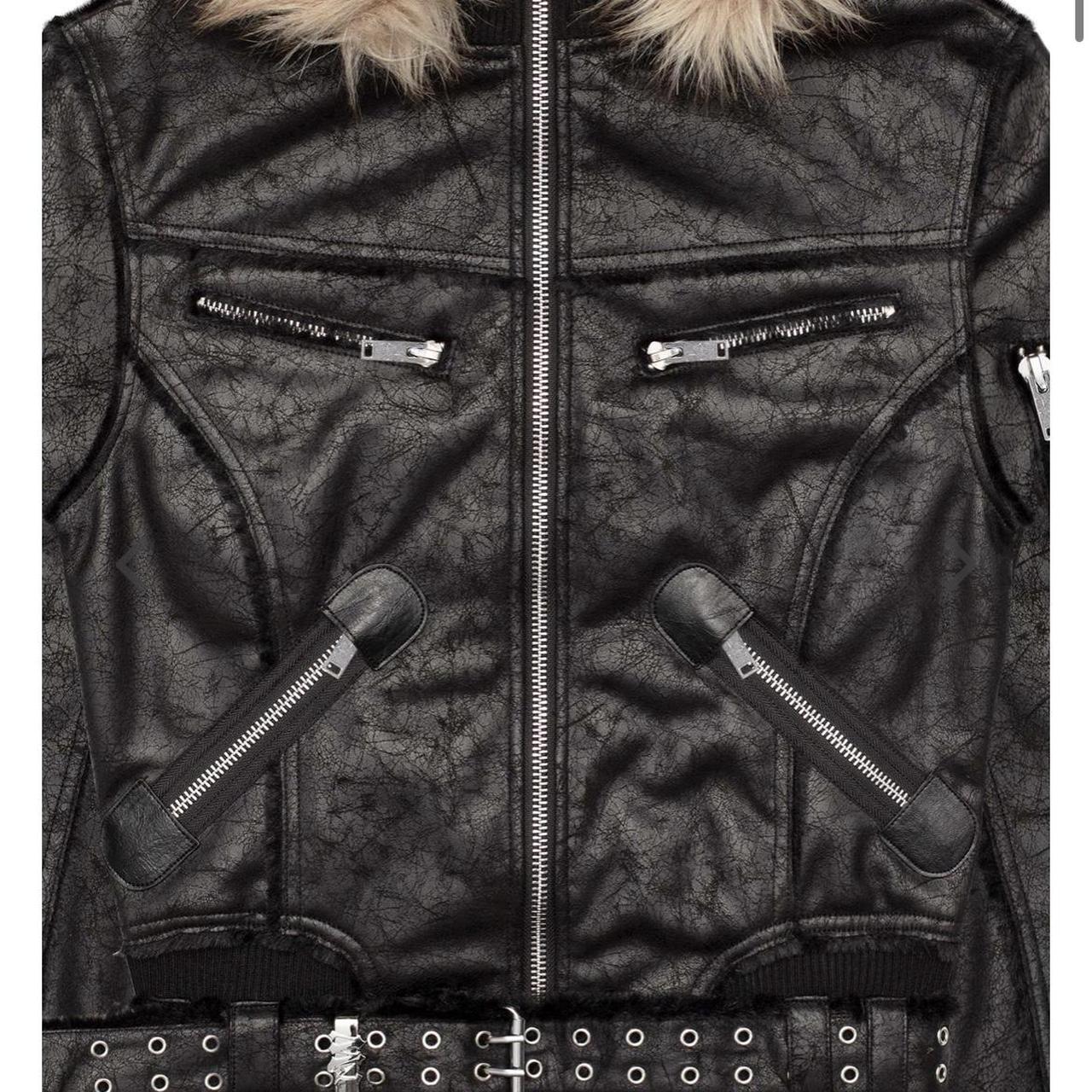 RACER WORLDWIDE SHEEPSKIN JACKET WITH DETACHABLE FUR... - Depop