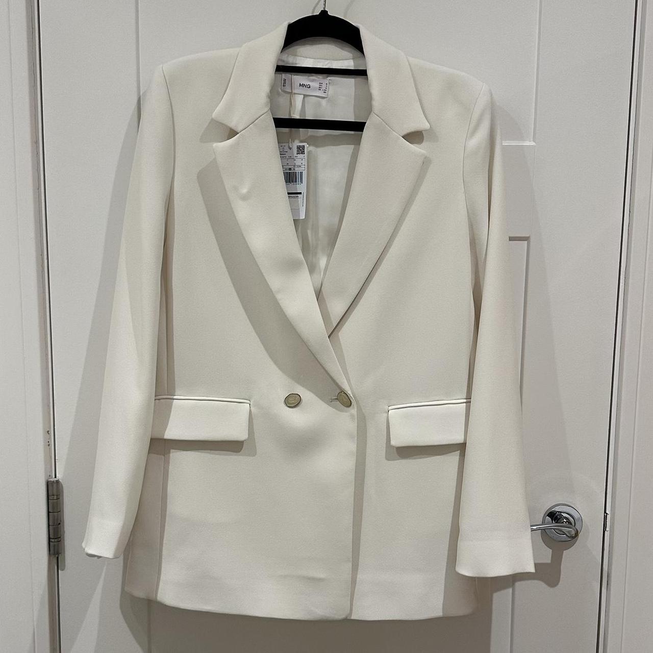 Brand new Mango blazer in white/off white. Size M.... - Depop