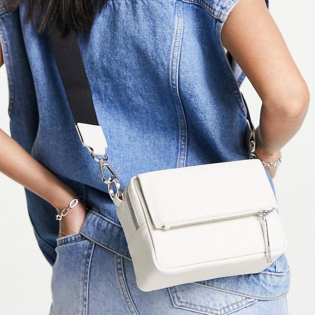 Whistles bibi leather crossbody bag in offwhite.... Depop