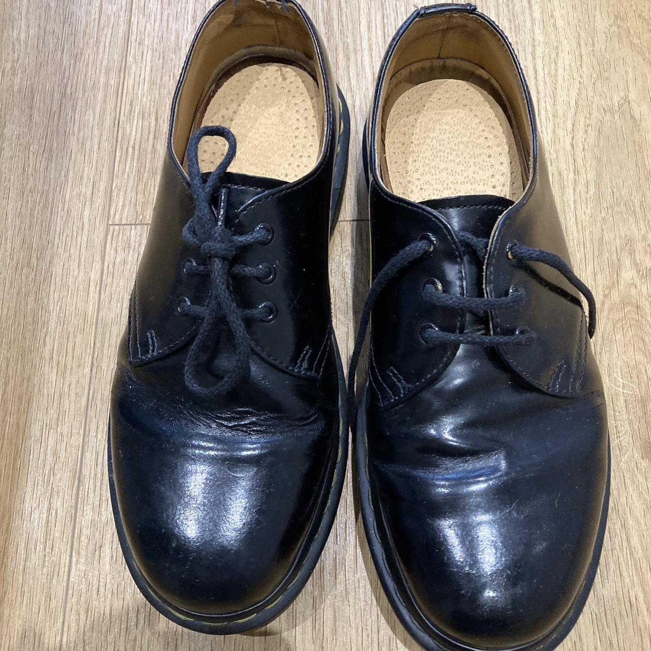 Black Doctor Marten shoes size 5 Were badly scuffed... - Depop