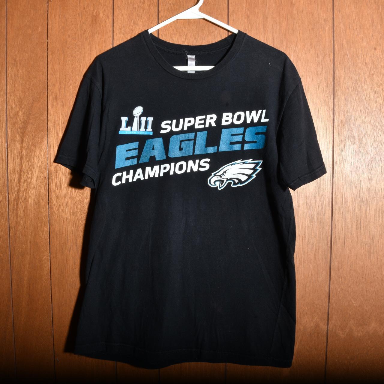 Medium Black Eagles Super Bowl Shirt