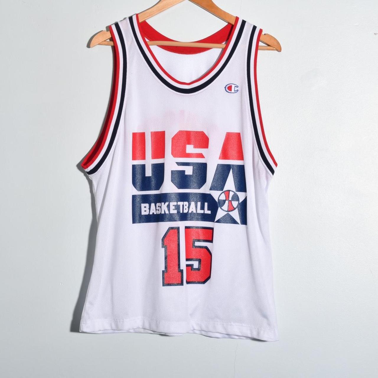 Vintage Champion Magic Johnson Team USA Basketball Jersey Size Small