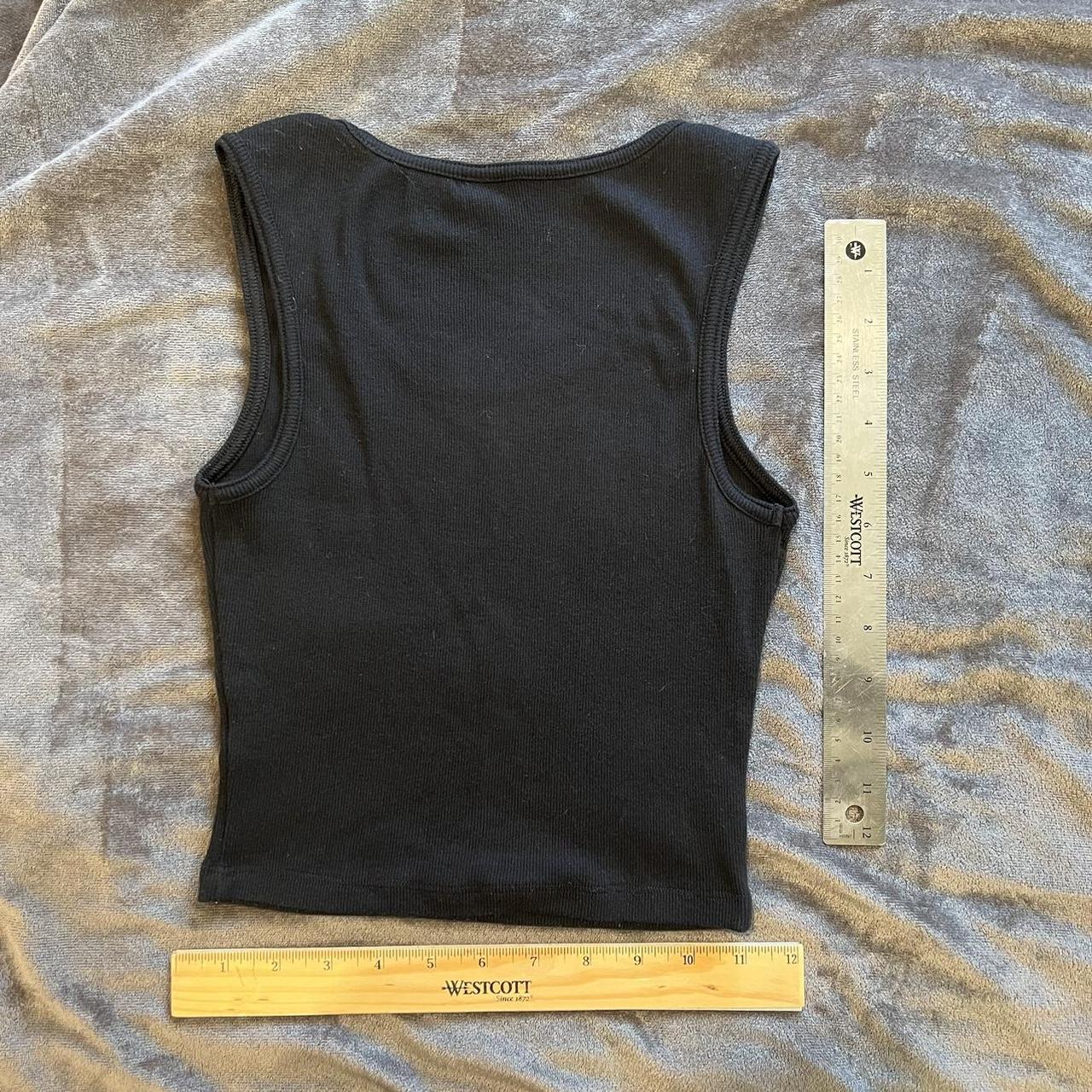 black BP ribbed tank top, really comfy and stretchy.... - Depop