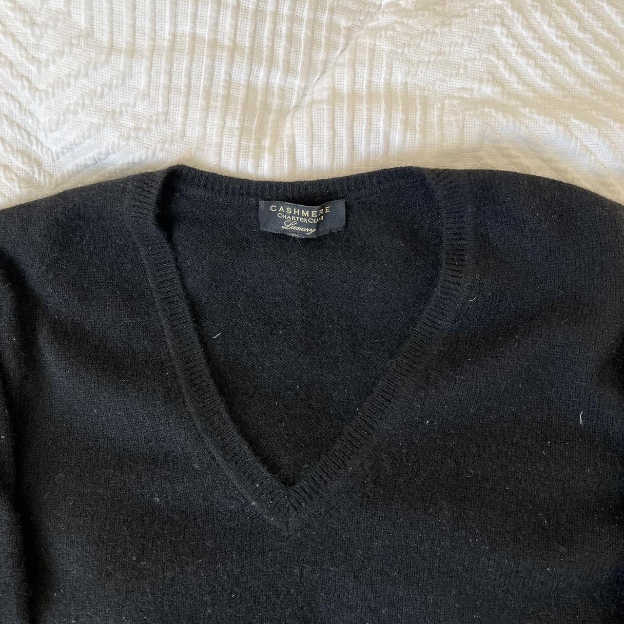 charter club luxury line - 100% cashmere black... - Depop