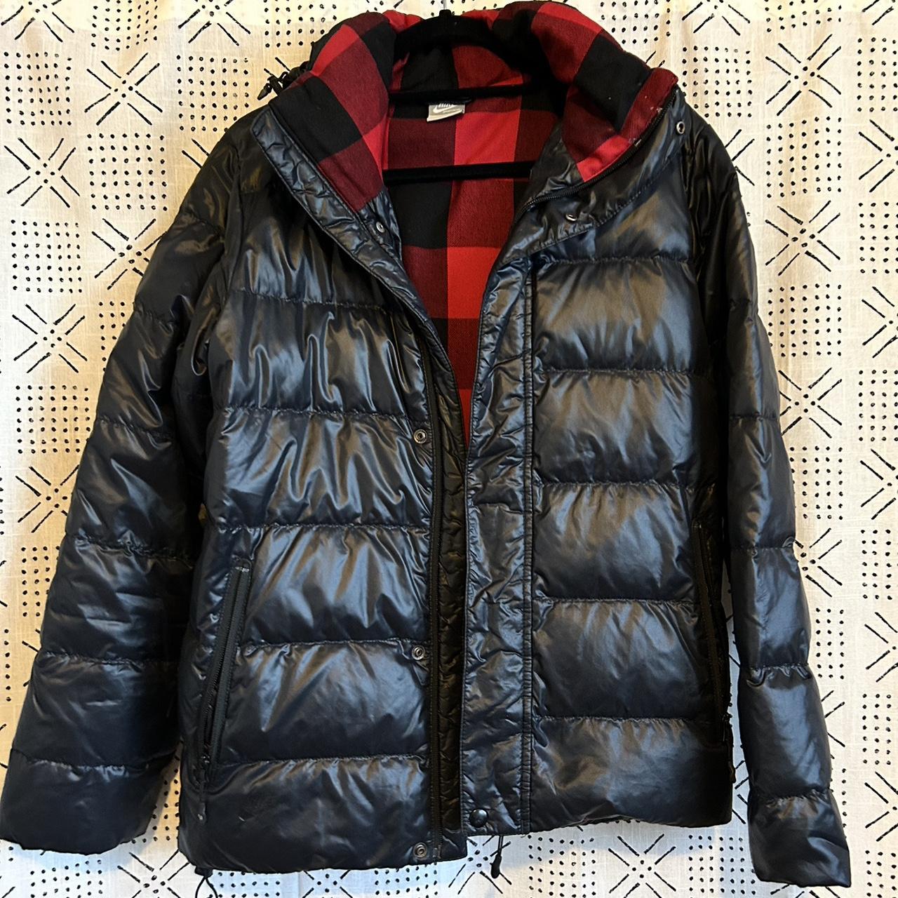 nike plaid puffer jacket