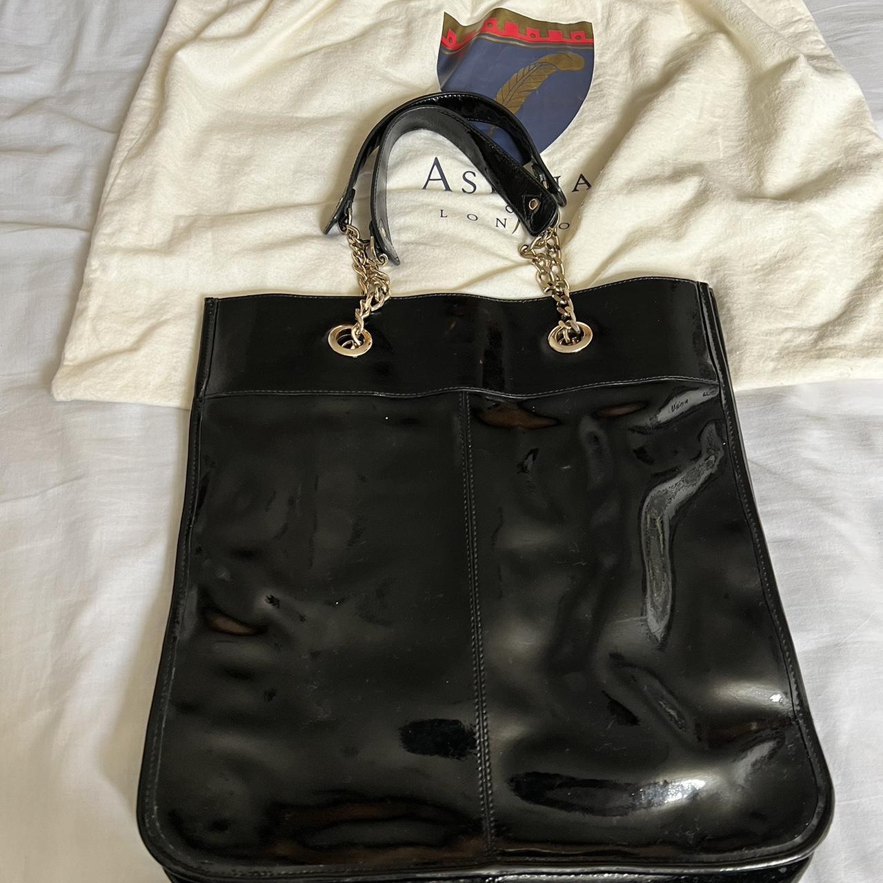 Aspinal of London XL Patent Leather Union Jack Tote... - Depop