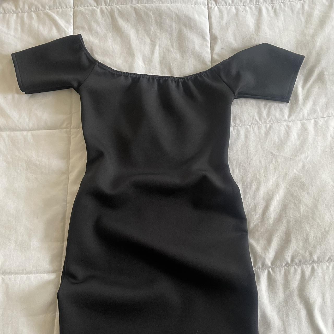 Missguided black off the shoulder dress best sale