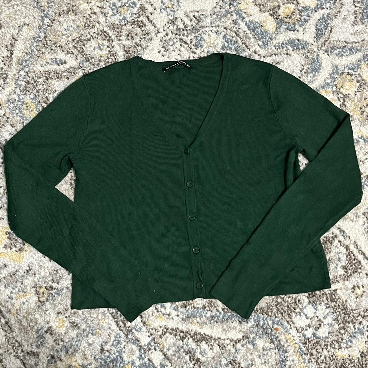 brandy melville green cárdigan