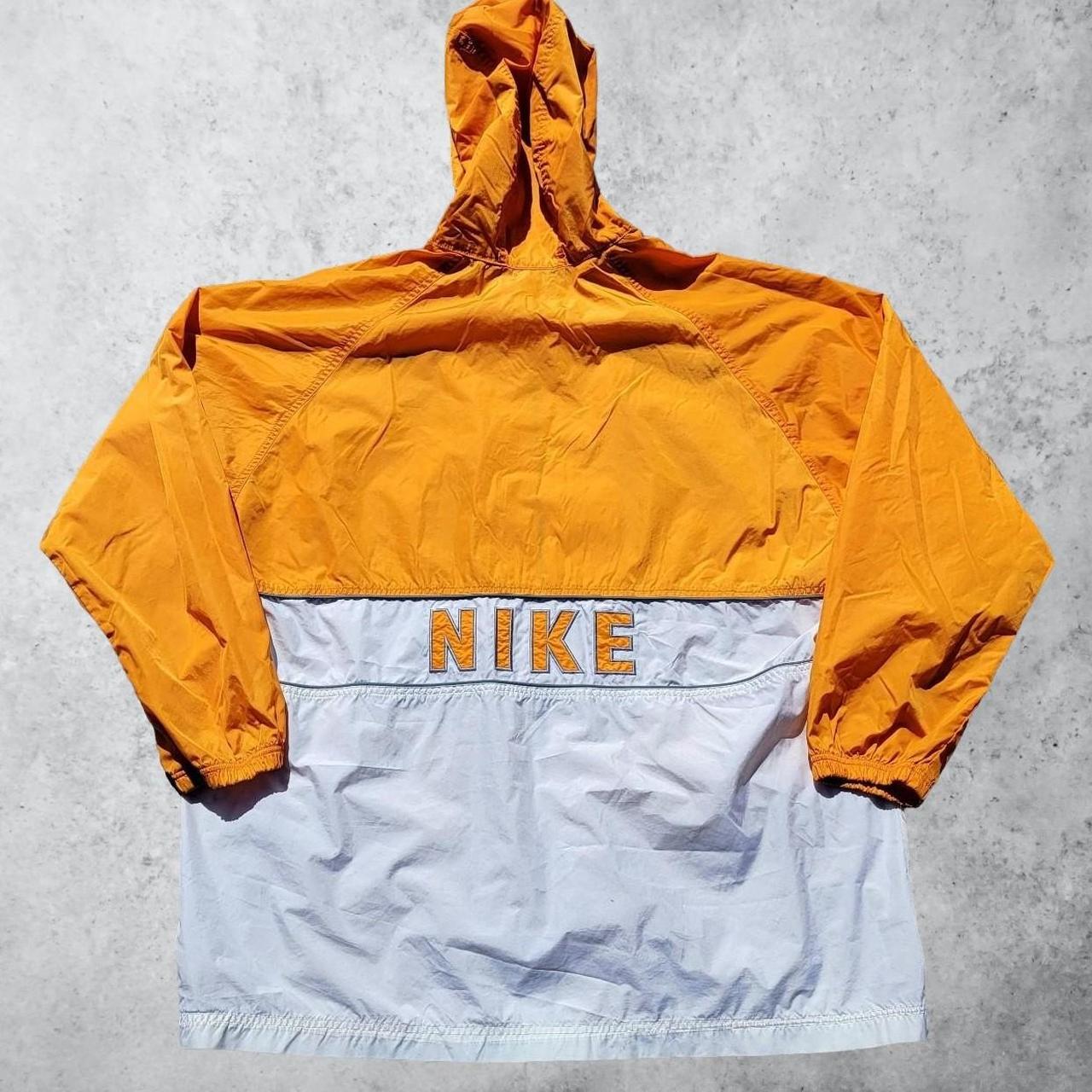 White and cheap orange nike windbreaker