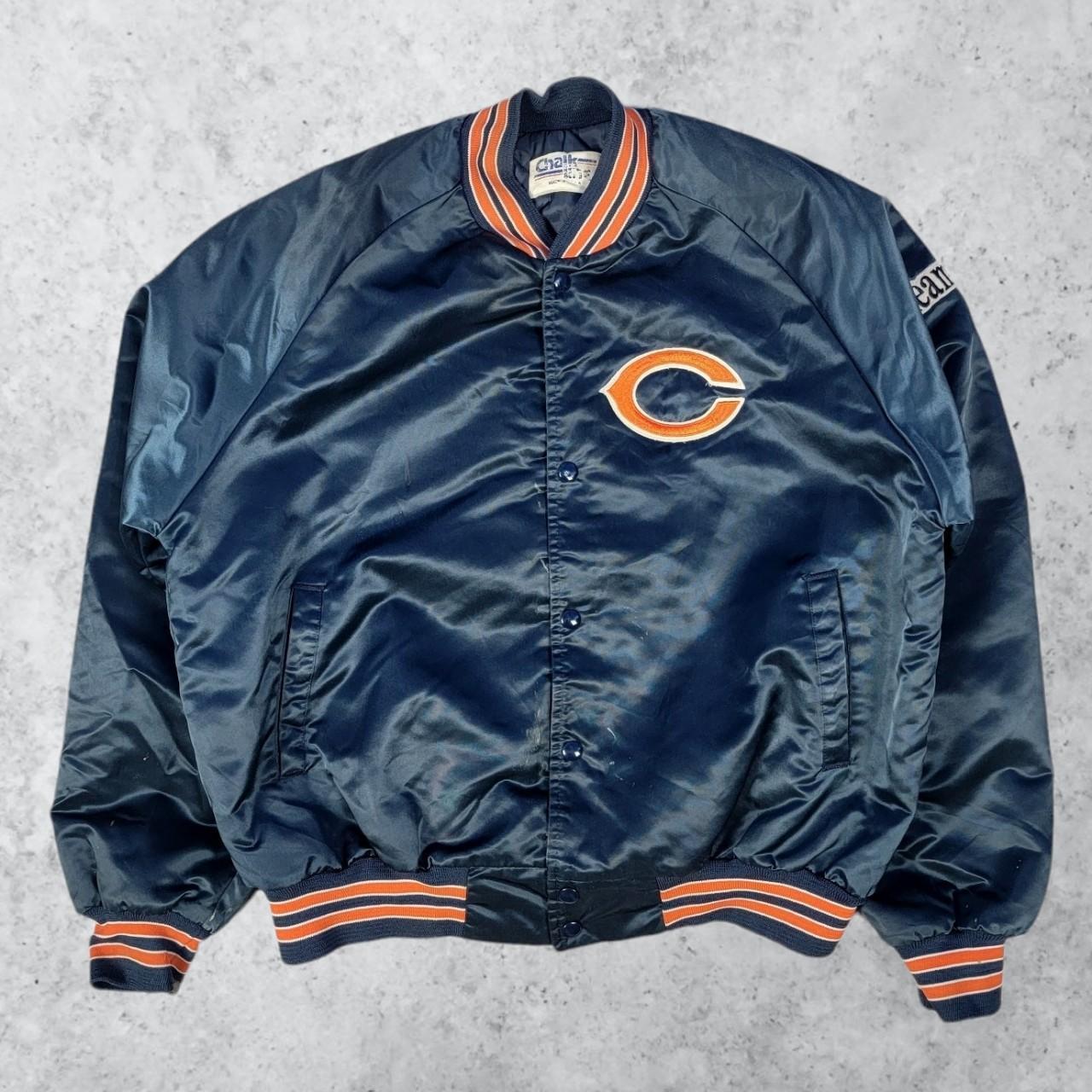 Vintage Chicago Bears Chalk Line Satin Bomber Embroidered 