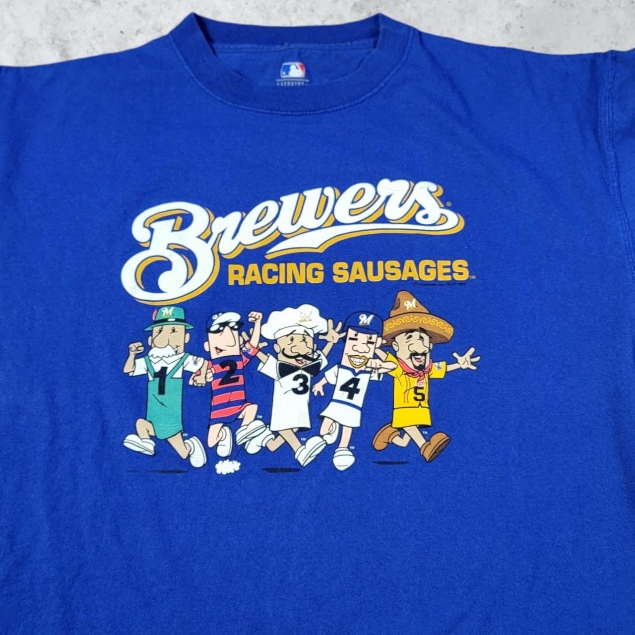 2000s Milwaukee Brewers Miller Park racing sausages - Depop