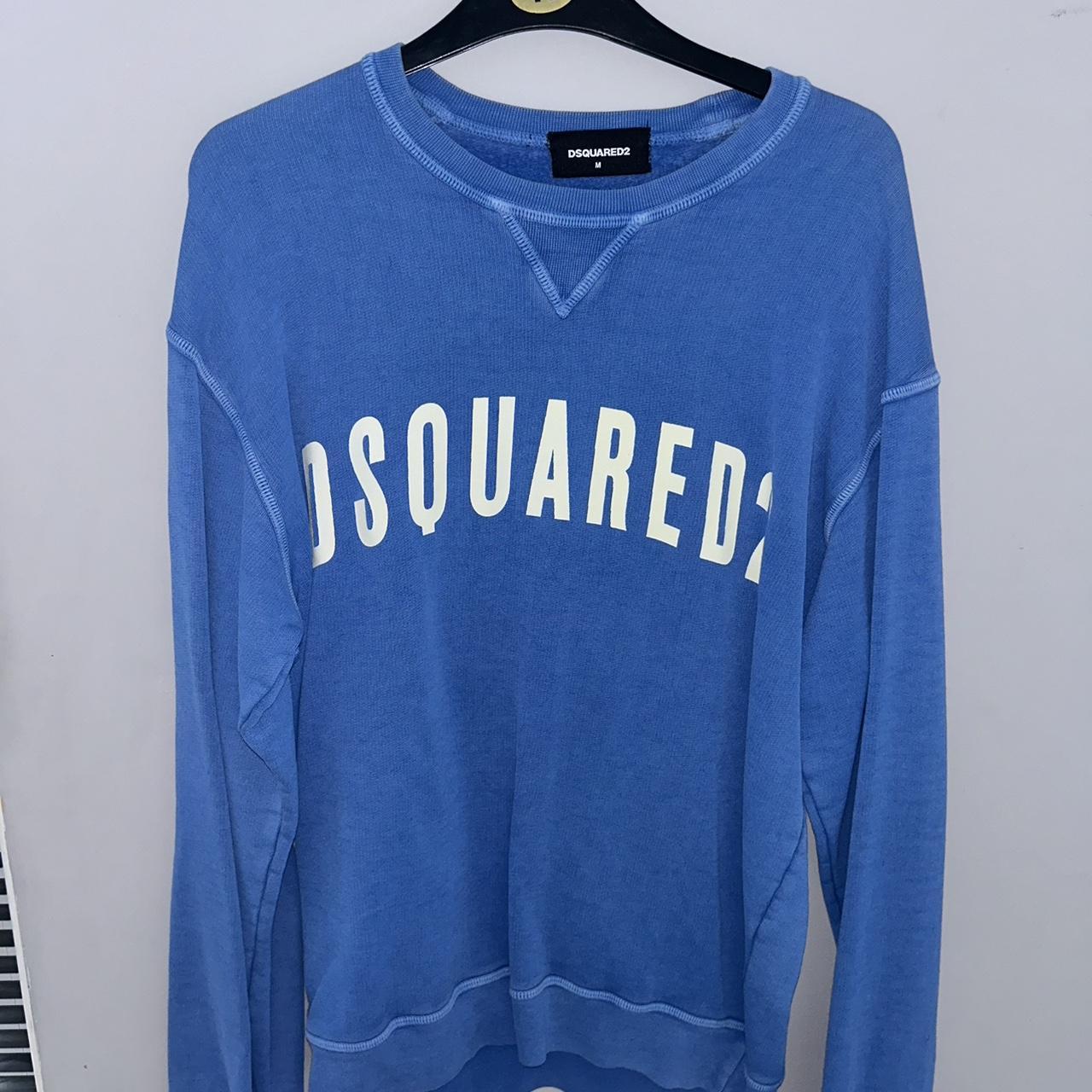 Washed blue Dsquared Jumper Size M Only worn a. Depop