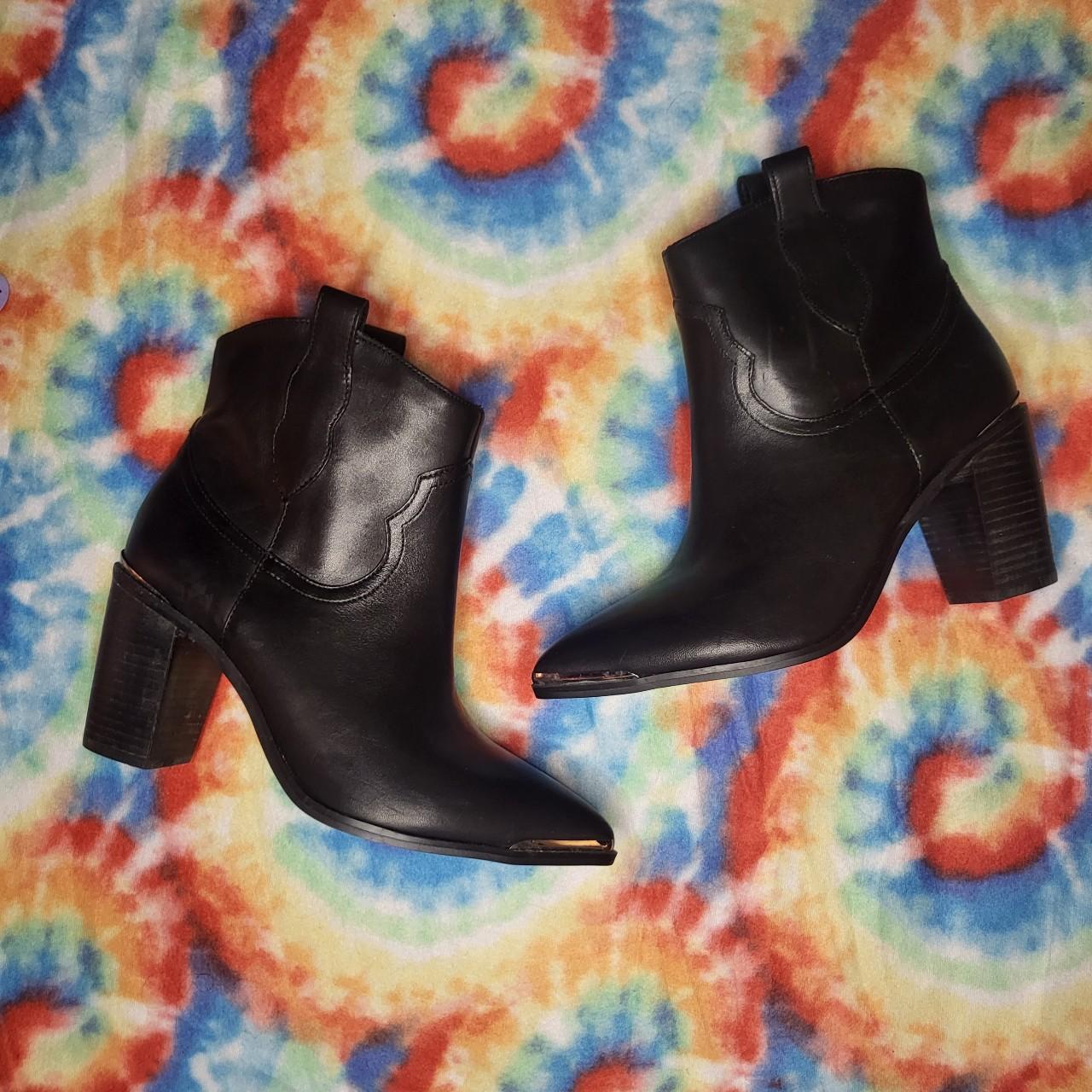 asos black cowboy boots