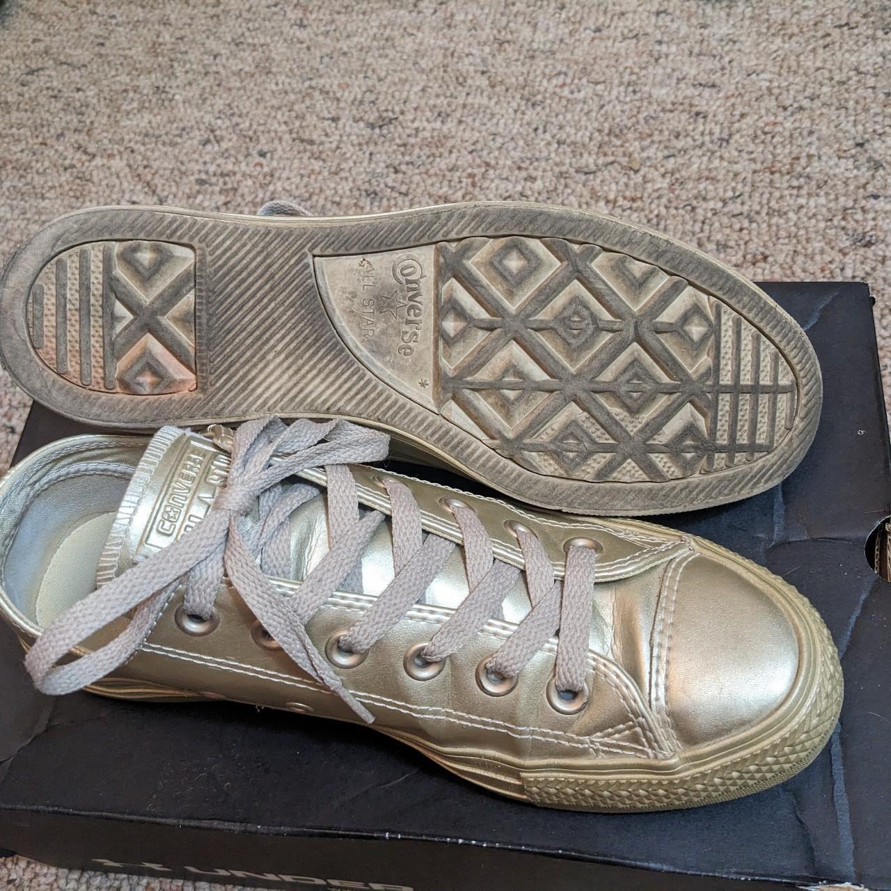 Womens gold converse outlet trainers