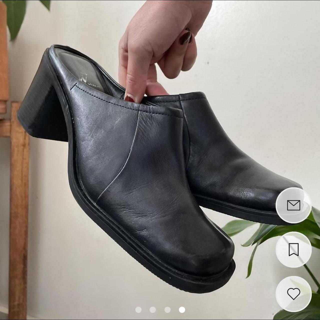 Women's Black Mules Depop