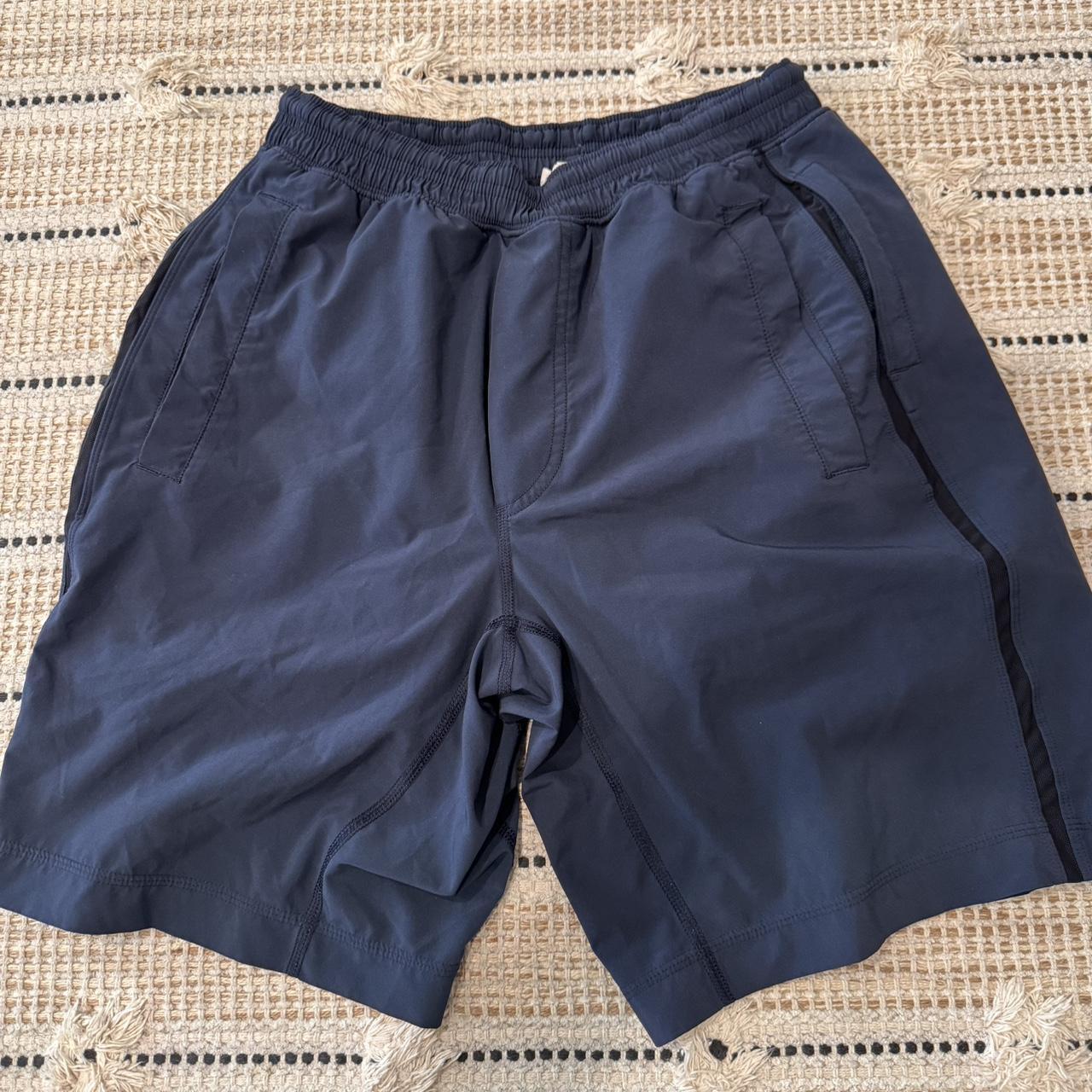 Blue Lulu Lemon workout shorts with liner. I... - Depop