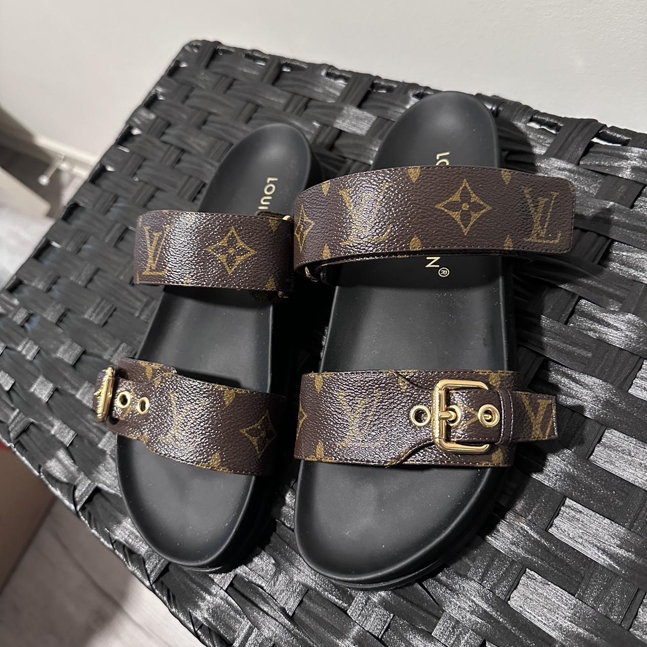Louis Vuitton Sandals also known as (bom dia flat) - Depop