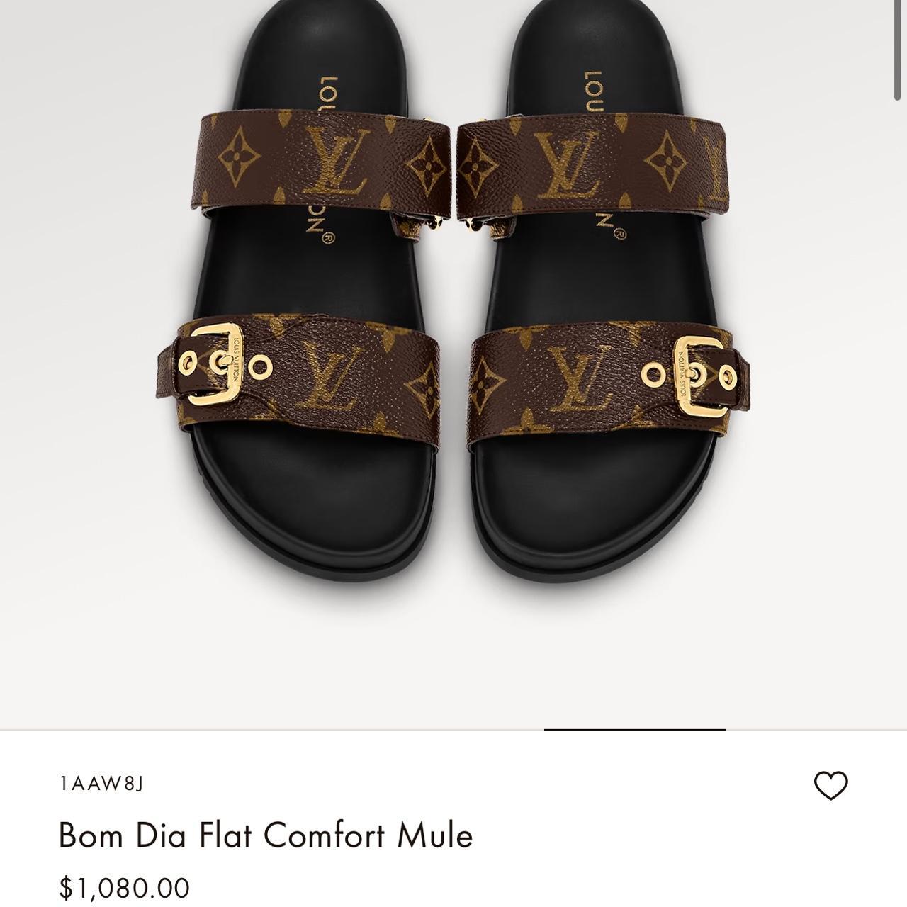 Louis Vuitton Bom Dia Flat Comfort Mule, Authentic - Depop