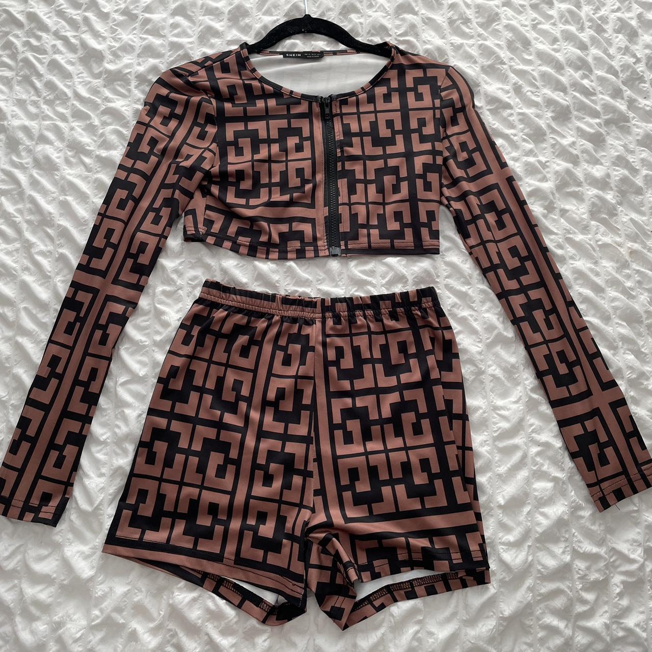 Shein 2 piece fendi inspired set Size X small would. Depop