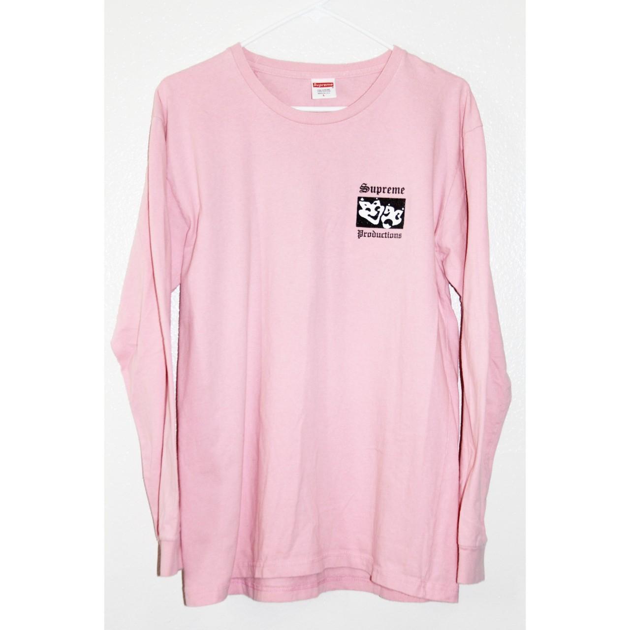 SS16 Supreme Productions Pink Long Sleeve Tee, Sz....