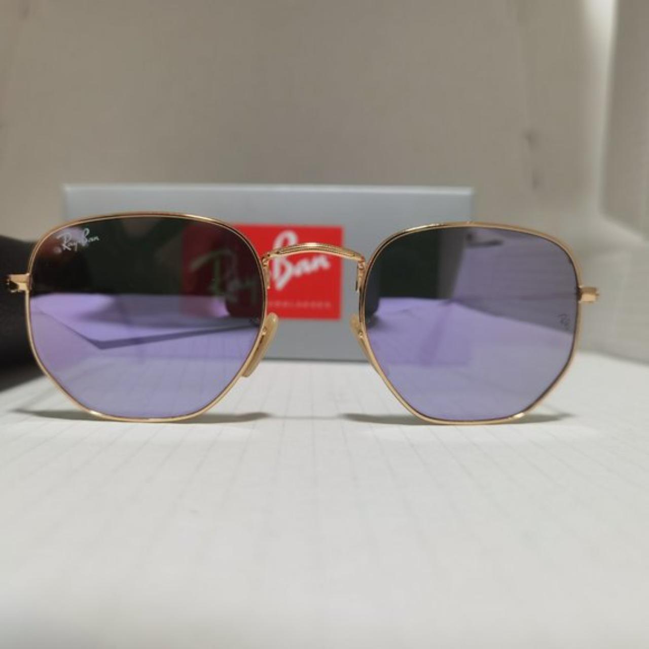 Ray-Ban 3548 51mm Golden Purple Sunglasses hotsell