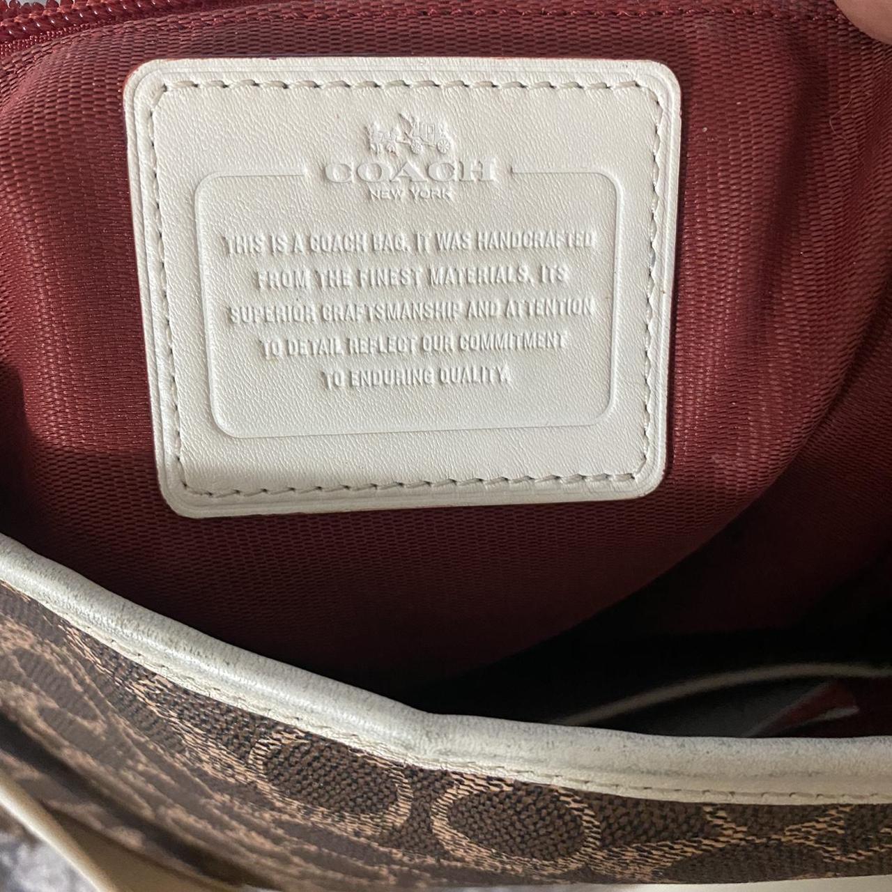 Coach Women's Brown and White Bag | Depop