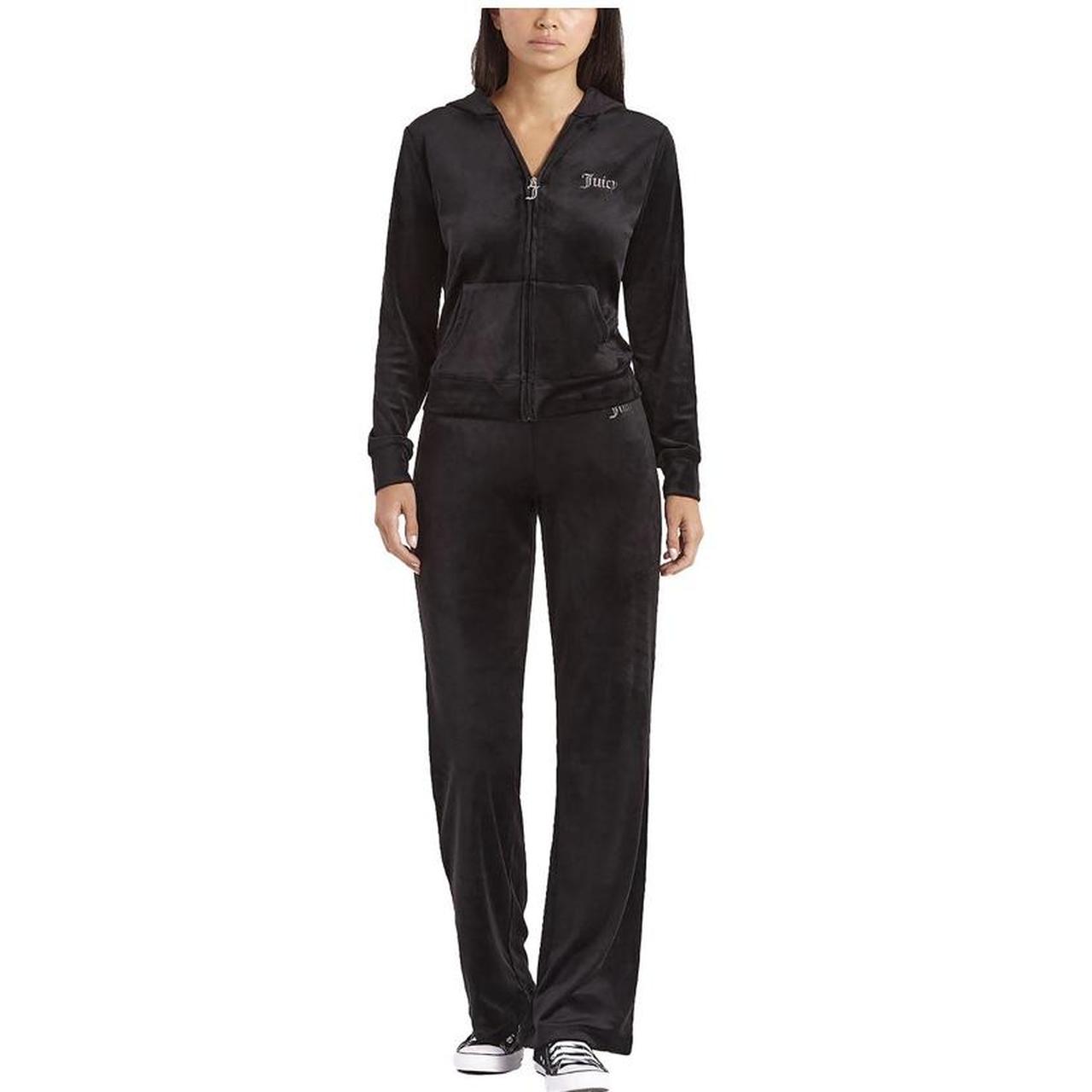 Juicy Couture Velour tracksuit in black. Size XL,... Depop