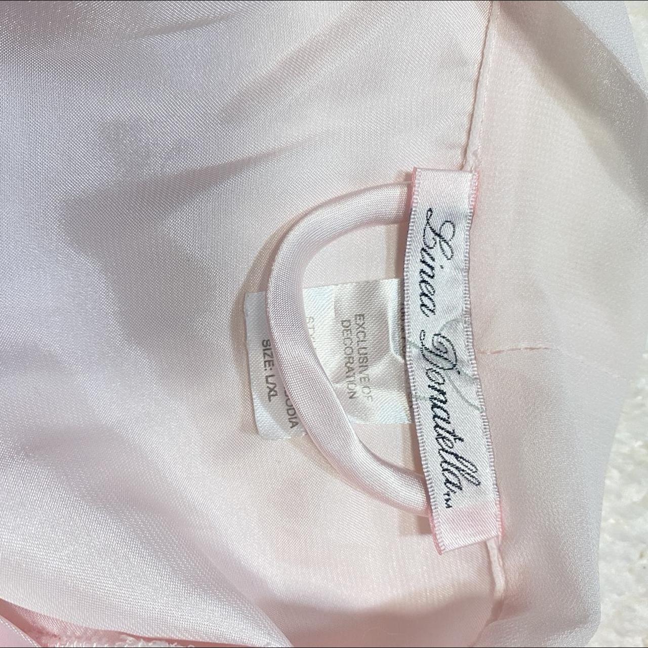 Linea Donatella Women's Pink and White Robe (2)