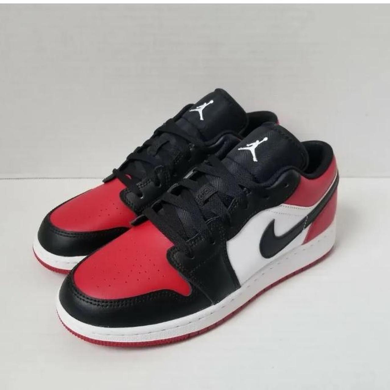 Nike Air Jordan Low GS Bred Toe Black Gym Depop