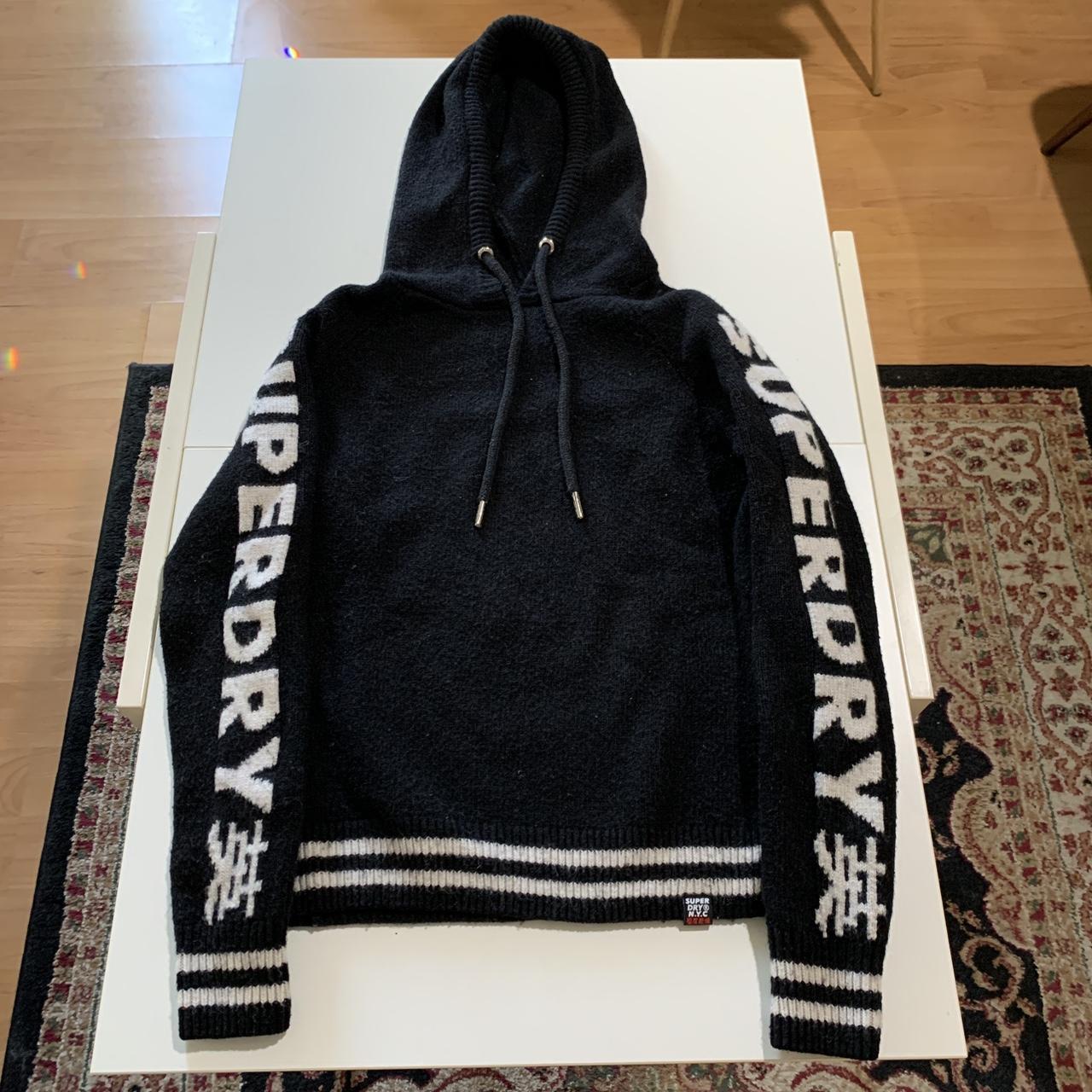 Superdry Women's Black and White Hoodie (2)