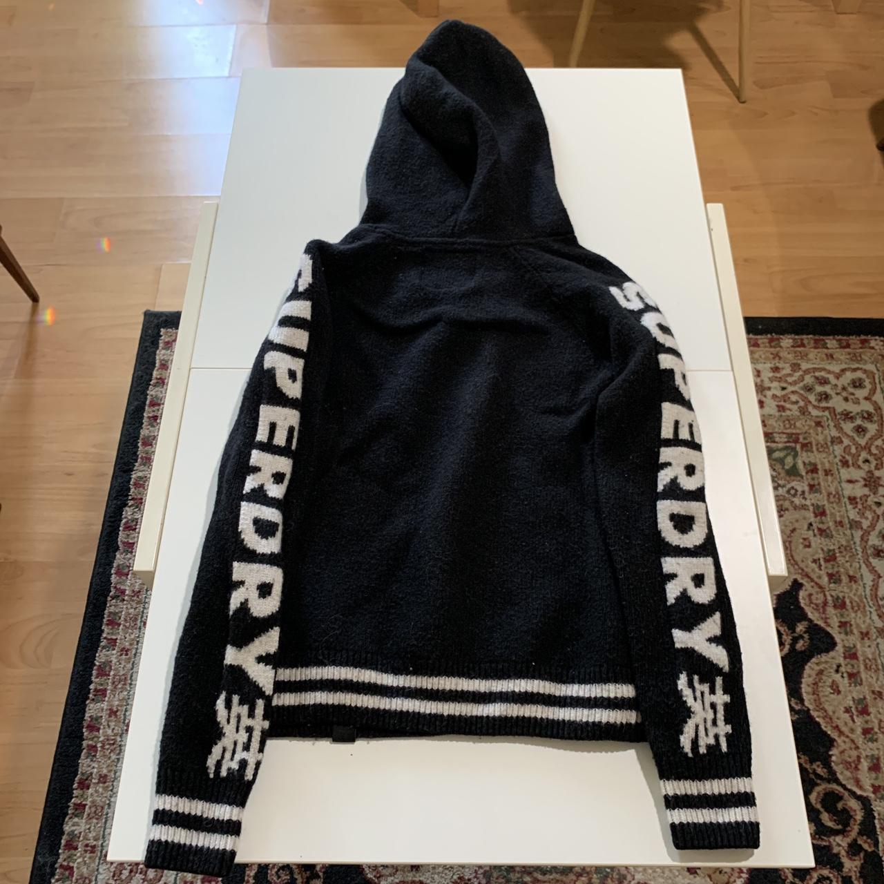 Superdry Women's Black and White Hoodie (4)