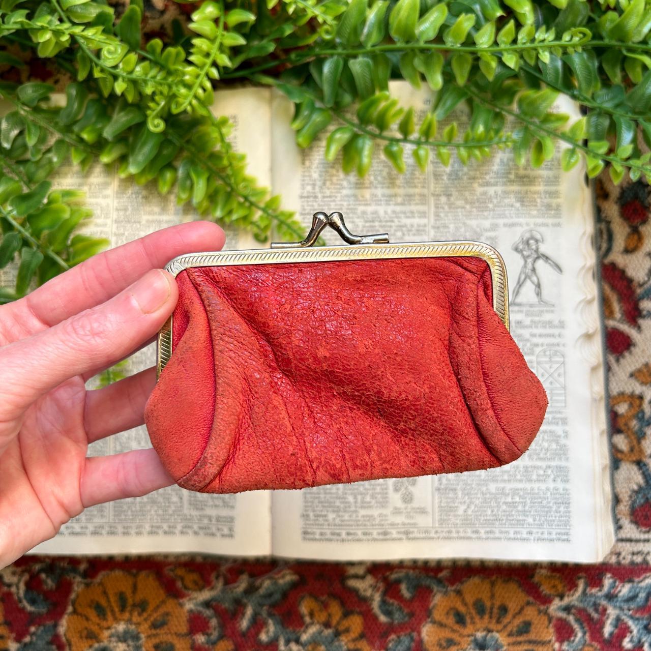 Red discount suede purse