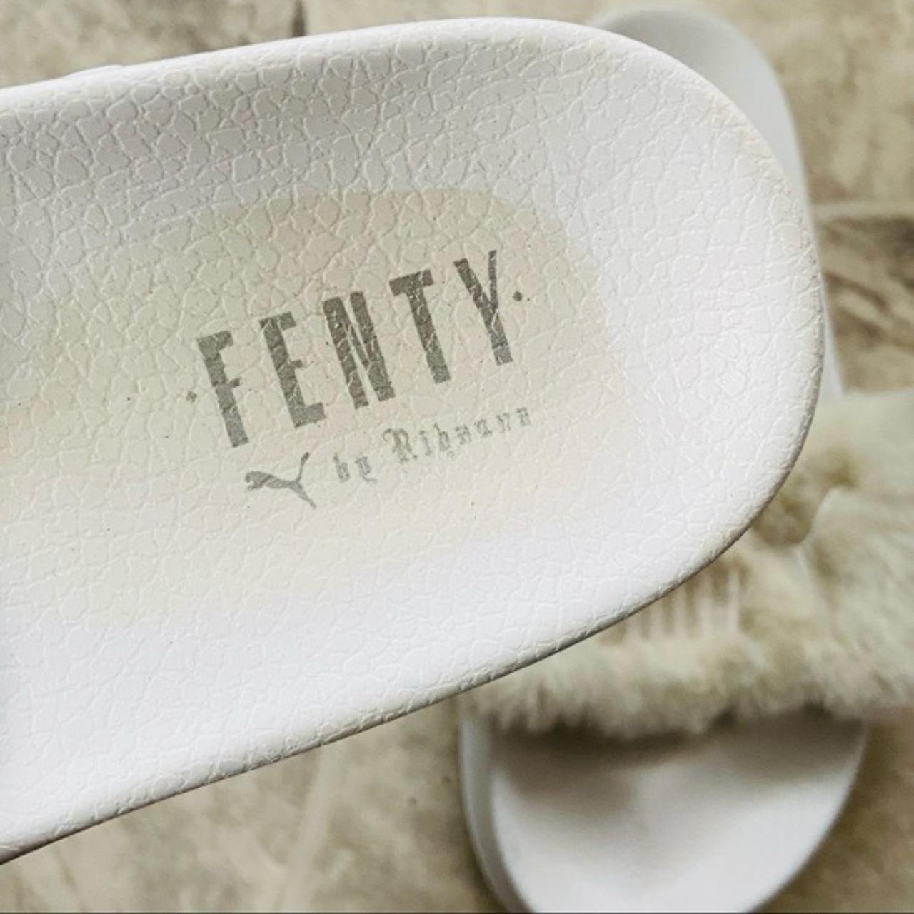 Fenty fur slides clearance white