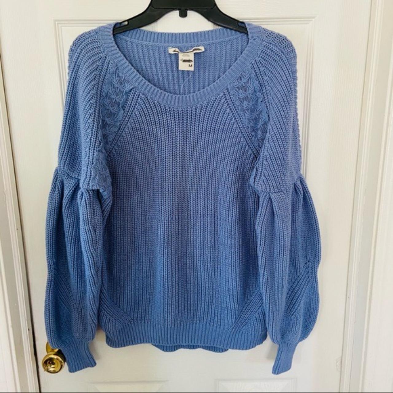 NWOT AMERICAN RAG blue lace balloon sleeve knit...