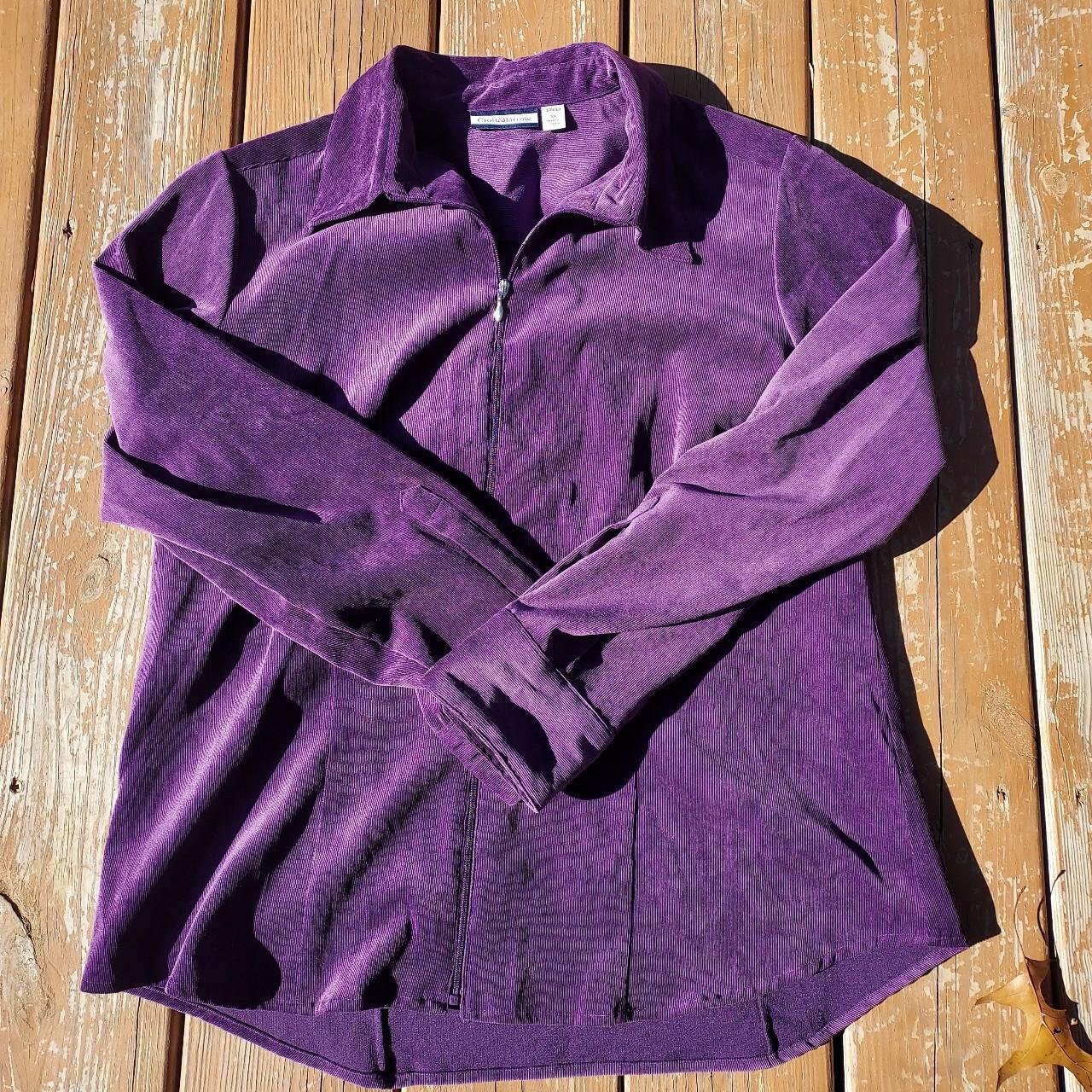 Croft & Barrow Women's Purple Coat | Depop