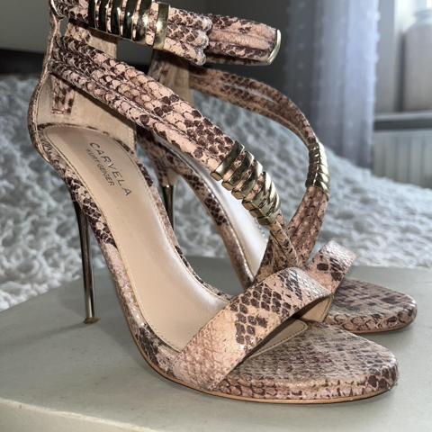 Carvela leopard print top sandals